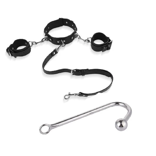 Elegant with 5334 Anal Beaded and Hook Collar Cuffs 0606